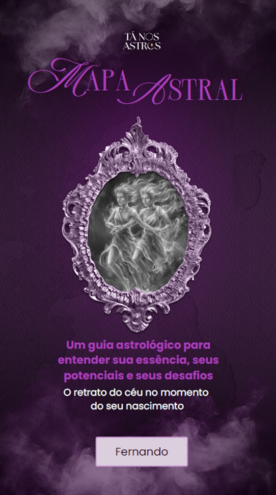 Capa com seu <br>nome e signo 