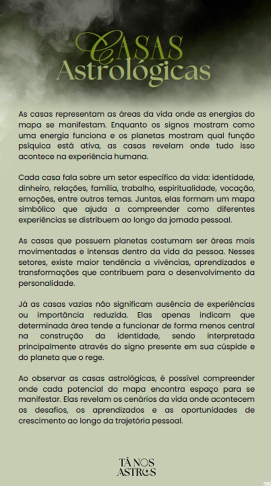 As 12 áreas da sua vida <br>e o signo de cada casa 